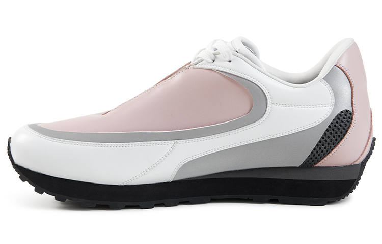 CONP Top Grain Cow Leather Low top Casual Shoes Unisex White Gray Pink