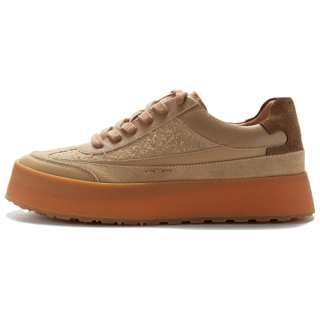 UNO FLATU Gravity Collection Cow Leather Low top Skateboard Shoes Unisex Clay Brown