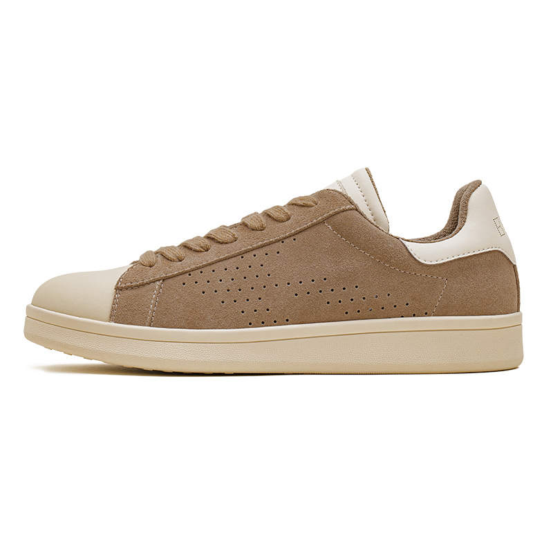 MADEN Gravity Cow Split Leather Low top Skateboard Shoes Men's Brown Fall Winter