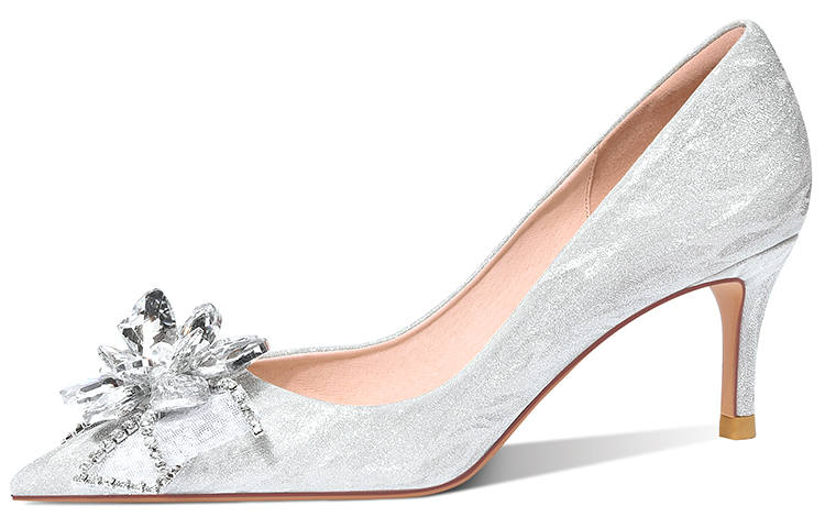 Lily Wei Lily Wei Galaxy Pu Slim Heel High Heels Women's Silver