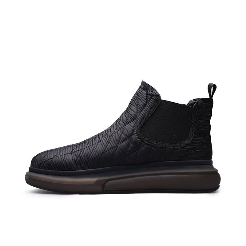 PARDASAUL PARDASAUL Cotton Fabric Short Chelsea Boots Men's Black