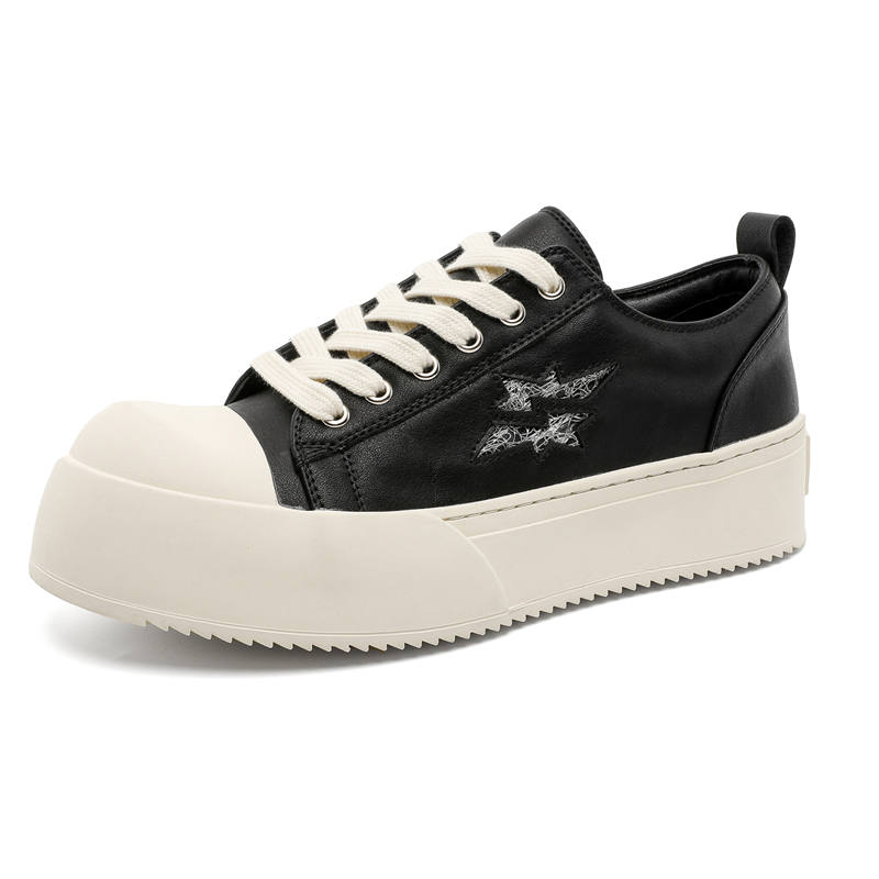 V ZERO FIVE V ZERO FIVE Microfiber Leather Low top Skateboard Shoes Men's Black