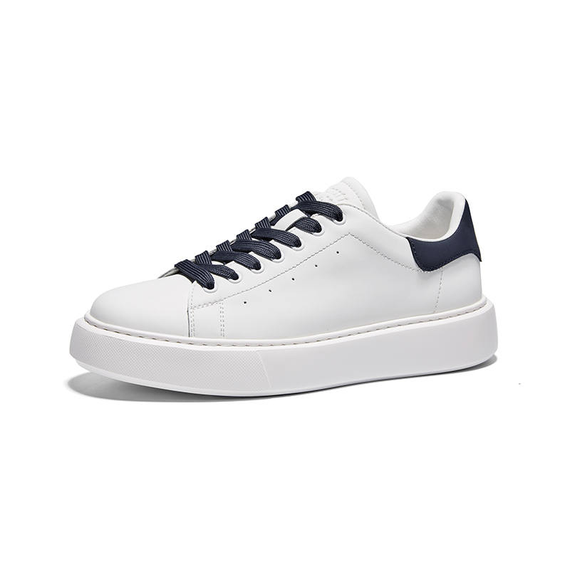 Hautton Jeans Low top Skateboard Shoes Men's White Blue