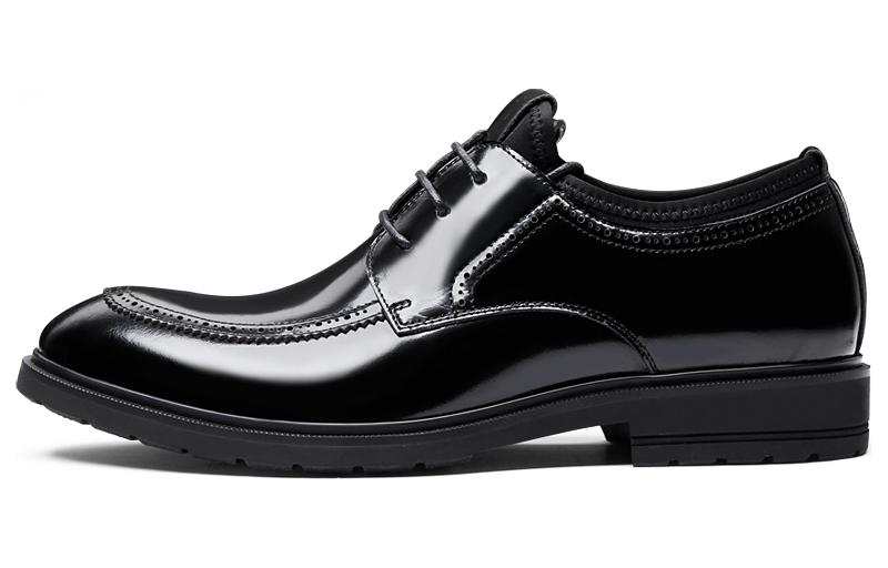 PALMPOLO Cow Leather Casual Shoes Men's Black