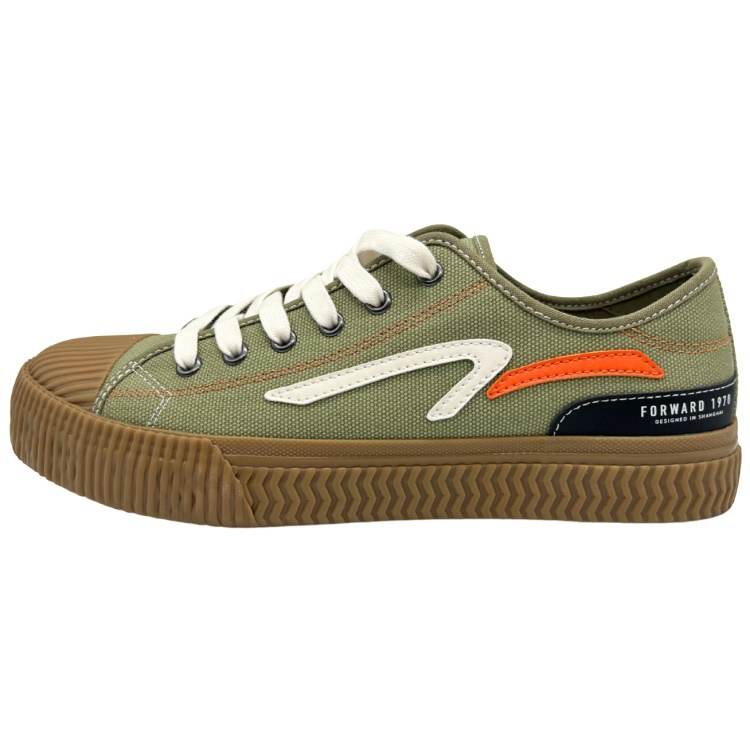 QIANJIN Low top Canvas Shoes Men's Army Green