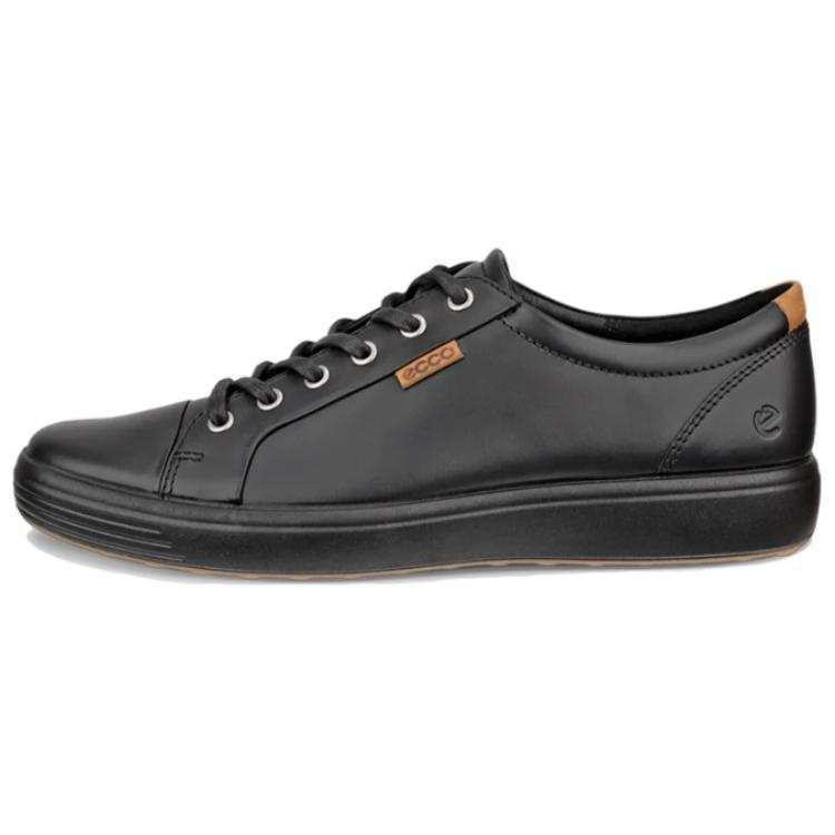 Ecco Ecco Leather Low top Skateboard Shoes Men's Black