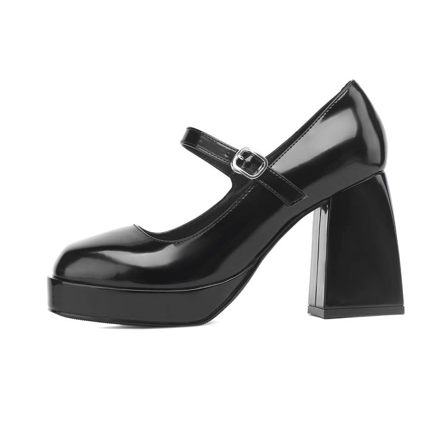 DAPHNE DAPHNE Chunky Heel Mary Jane Shoes 9.5cm Women's