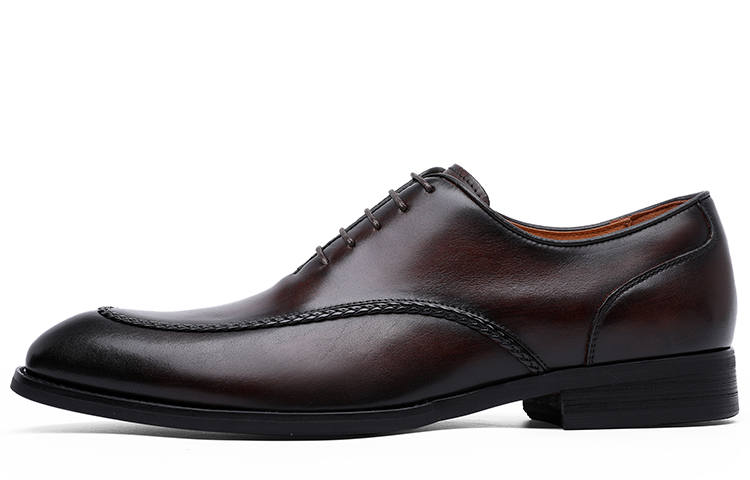 Desai Top Grain Cow Leather Dress Shoes Men's Dark Brown