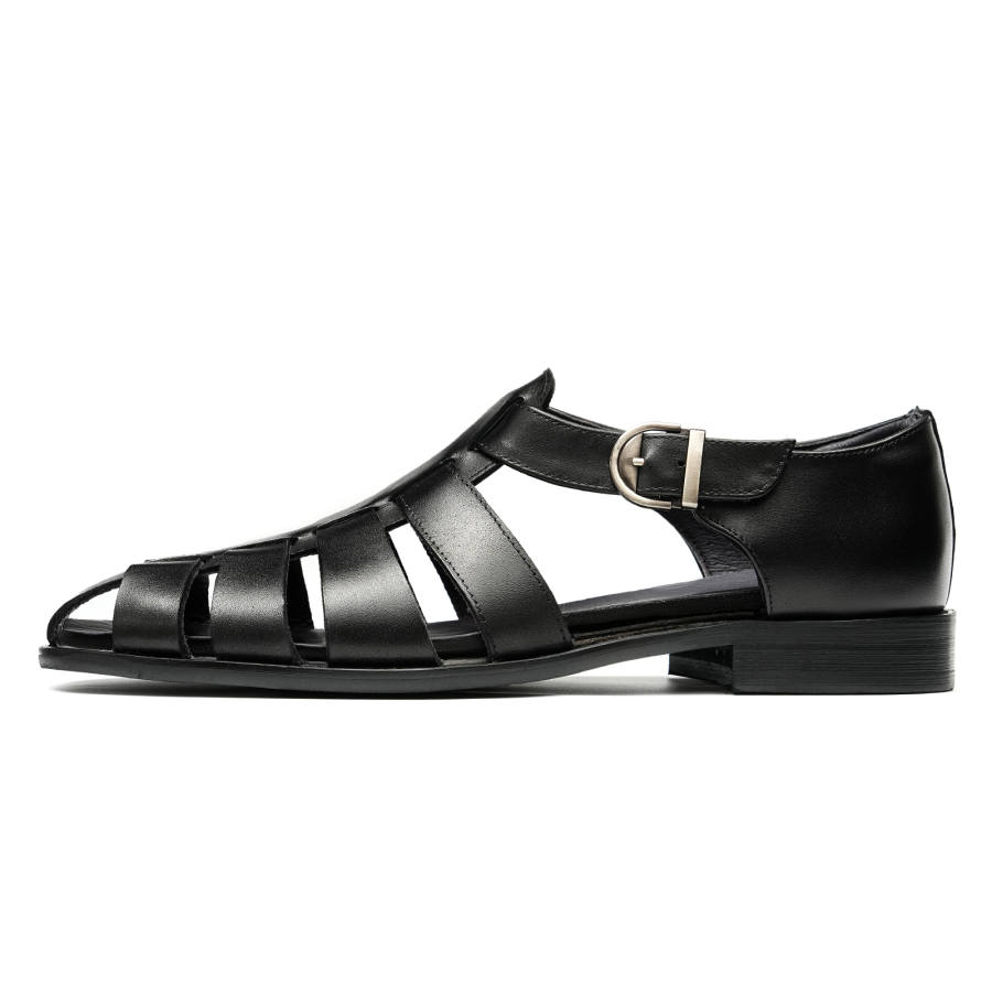 ASTON M.JAZZ Top Grain Cow Leather Roman Sandals Men's