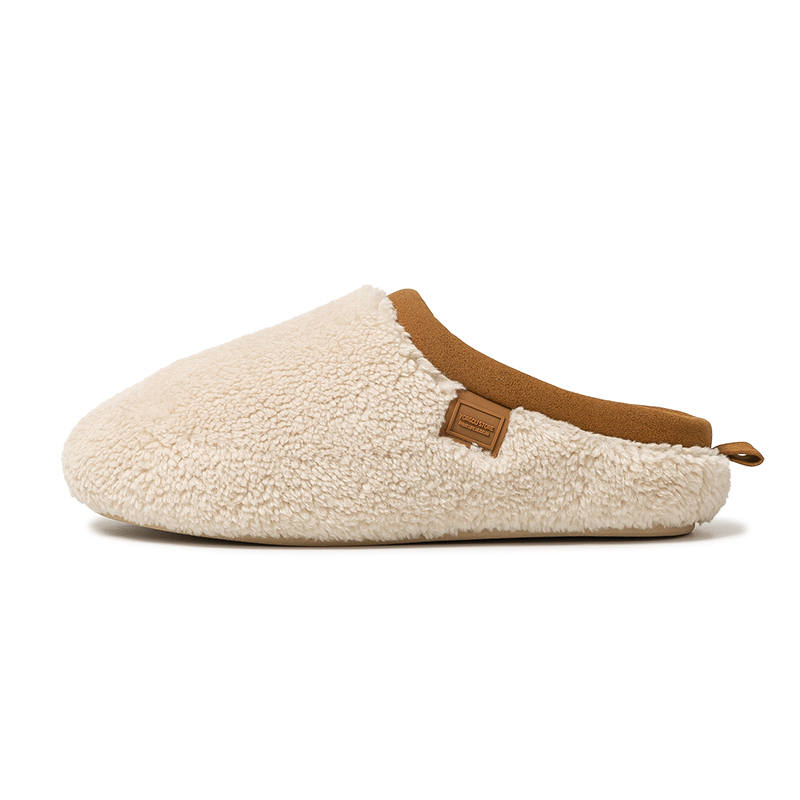 YUANGANG Indoor Home Fleece Lined Closed Toe Slippers Unisex