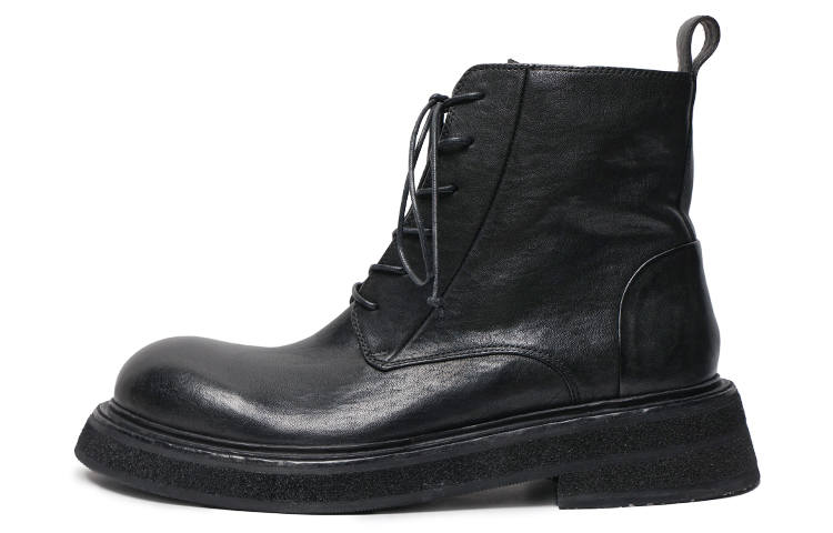 Viplander Viplander Horse Leather Short Combat Boots Men's Black