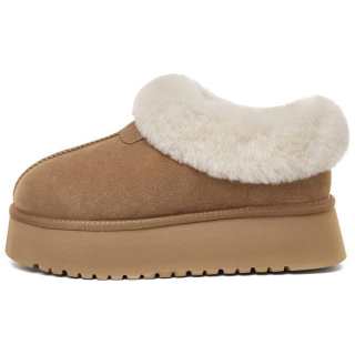 AGSDON Cow Suede Thermal Ankle Length Snow Boots Women's