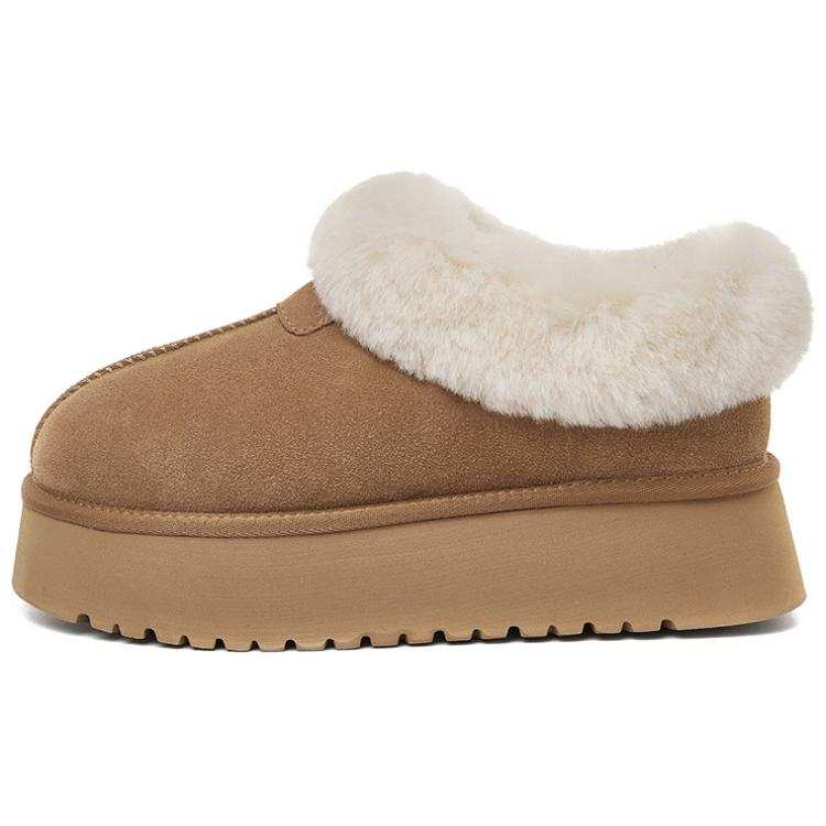 AGSDON Cow Suede Thermal Ankle Length Snow Boots Women's