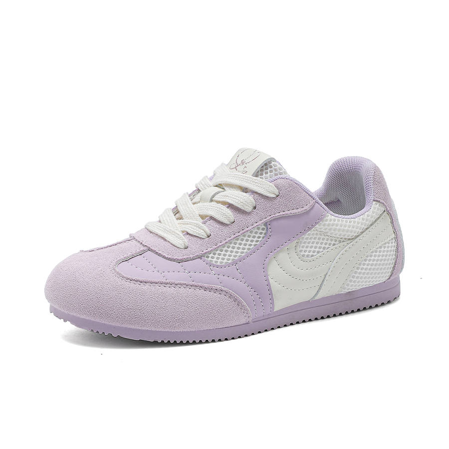 La Chapelle Textile, Synthetic Leather Abrasion Resistant Low top Casual Shoes Women's Beige Purple