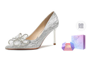 Ainer-cat Ainer cat Heartbeat Lover Slim Heel High Heels 8cm Women's Silver