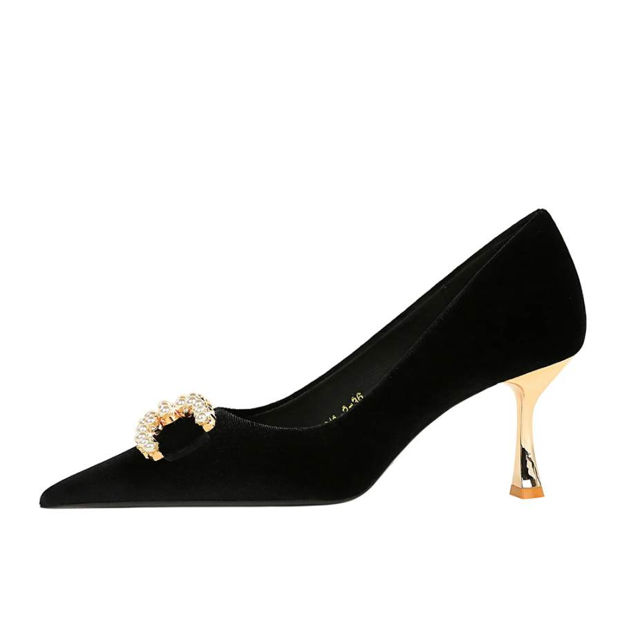 QITUMAUL Slim Heel High Heels 7cm Women's
