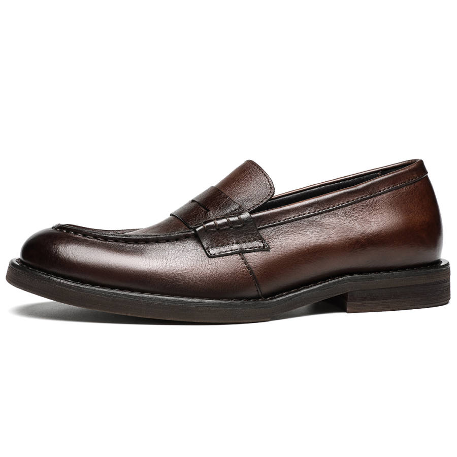 DIENGRLEY Top Grain Cow Leather Loafers Men's