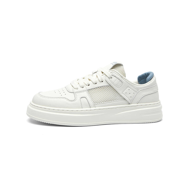 FAIRWHALE Low top Skateboard Shoes Men's White Blue