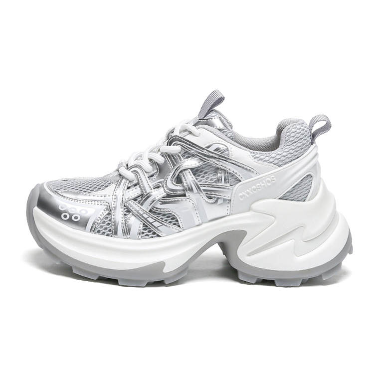 WOOS BOBO Cushioning Height Increasing Cushioning Height Increasing Korean Style Lightweight Chunky Sneakers Women's