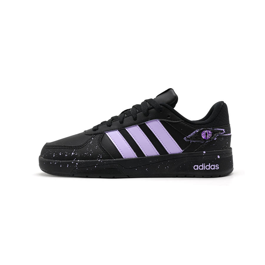Adidas Neo Courtbeat Black Glamour Purple Star Thermal Low top Skateboard Shoes Unisex Black Purple