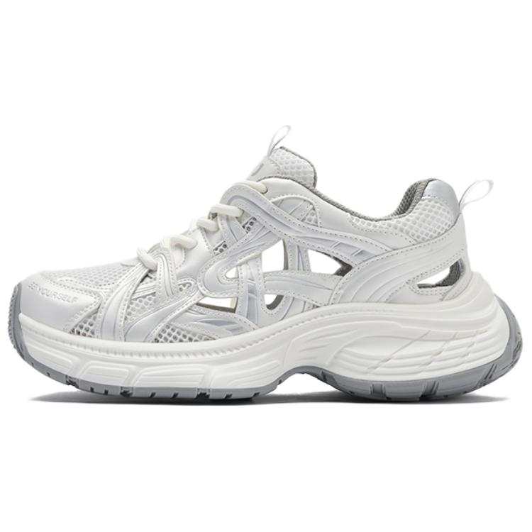 JOSINY Synthetic Leather Low top Chunky Sneakers Women's Ecru