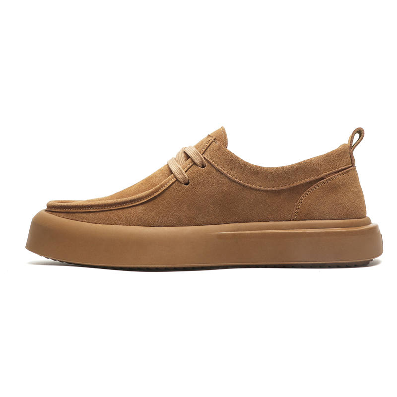 LUOMENG Men's Casual Shoes Men's Low Top Brown, Khaki