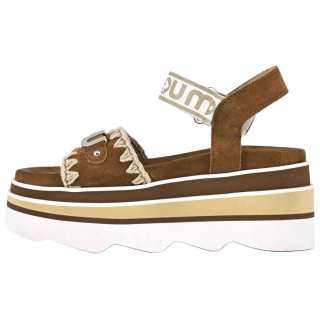 MOU One Strap Sandals 6CM Women's Brown