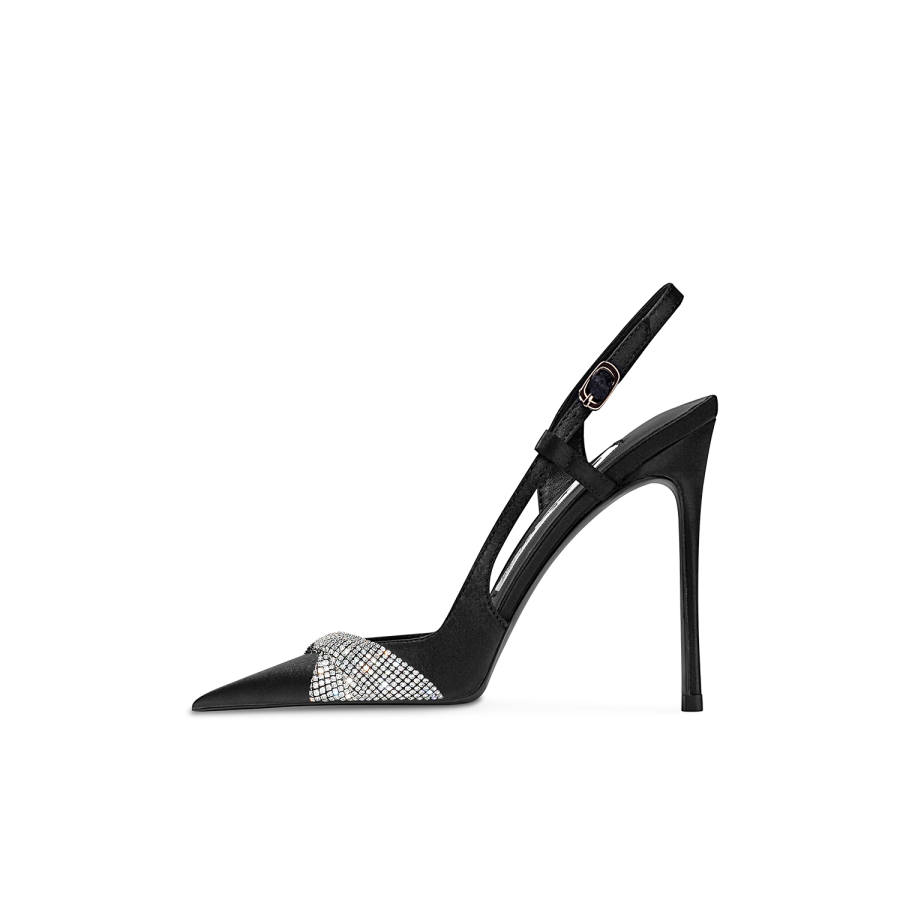 Ganxiaojie Slim Heel High Heels Women's Black
