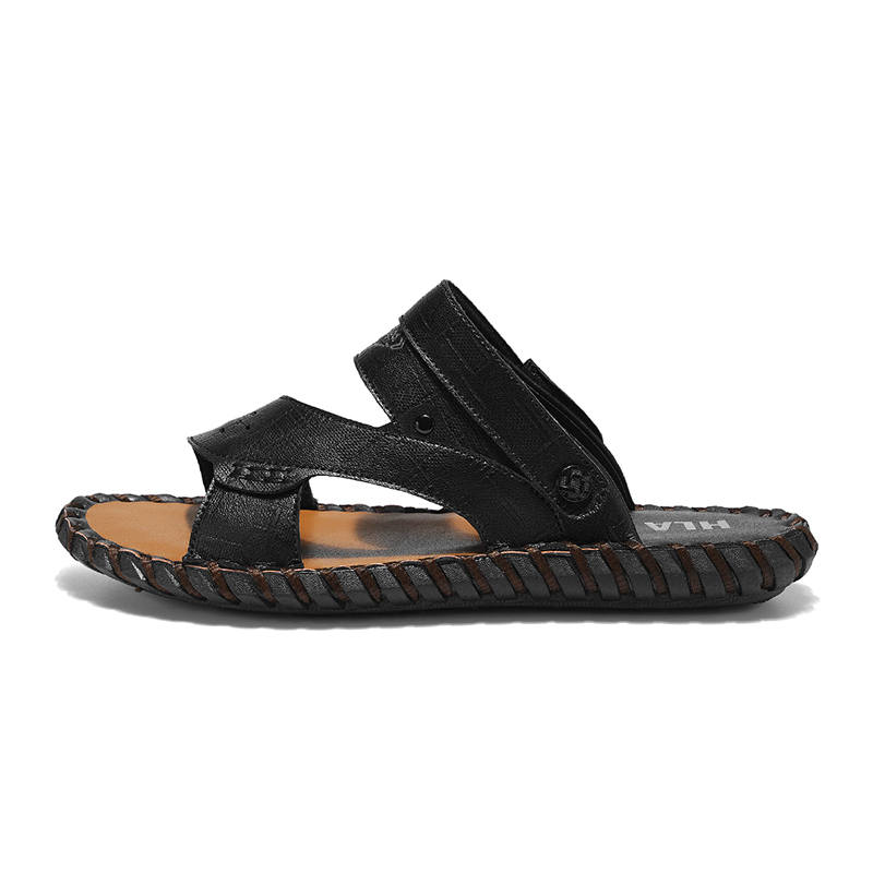 HLA Beach Sandals Men's Black, Brown