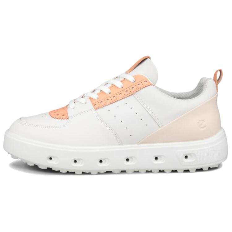 Ecco Street 720 Series Low top Golf Shoes Women's White Orange