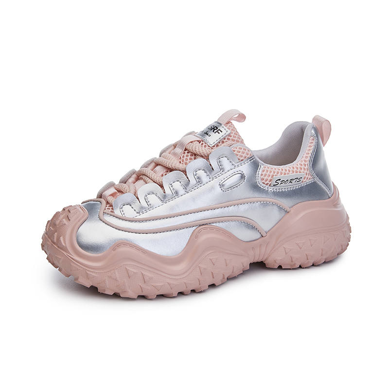 YOUYUSHI Cow Leather Low top Chunky Sneakers Women's