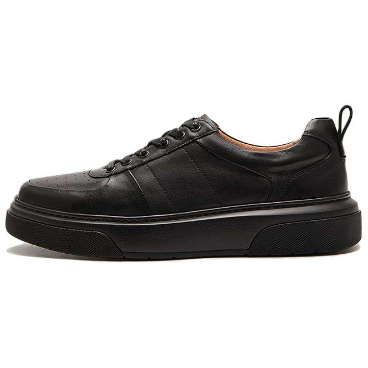 Le Saunda Top Grain Cow Leather Height Increasing Height Increasing Low top Skateboard Shoes Men's