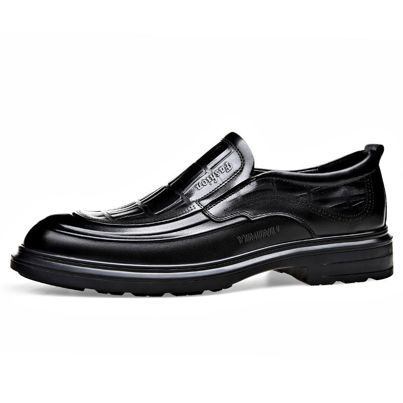 YIMINU Casual Leather Shoes Men's Low Top