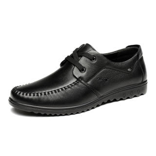 RED DRAGONFLY Cow Leather Breathable Low top Casual Shoes Men's Black