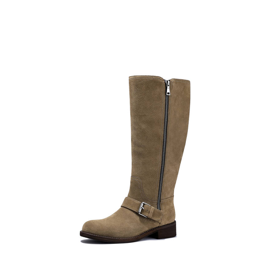 BELLALILY Cow Split Leather Knee high Boots Women's