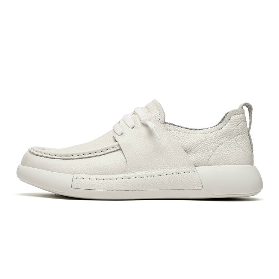 C°BANNER Cow Leather Low top Casual Shoes Men's White