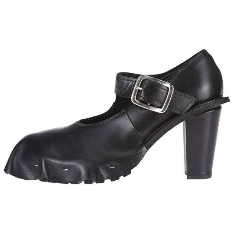 CDG Chunky Heel Mary Jane Shoes Women's Black
