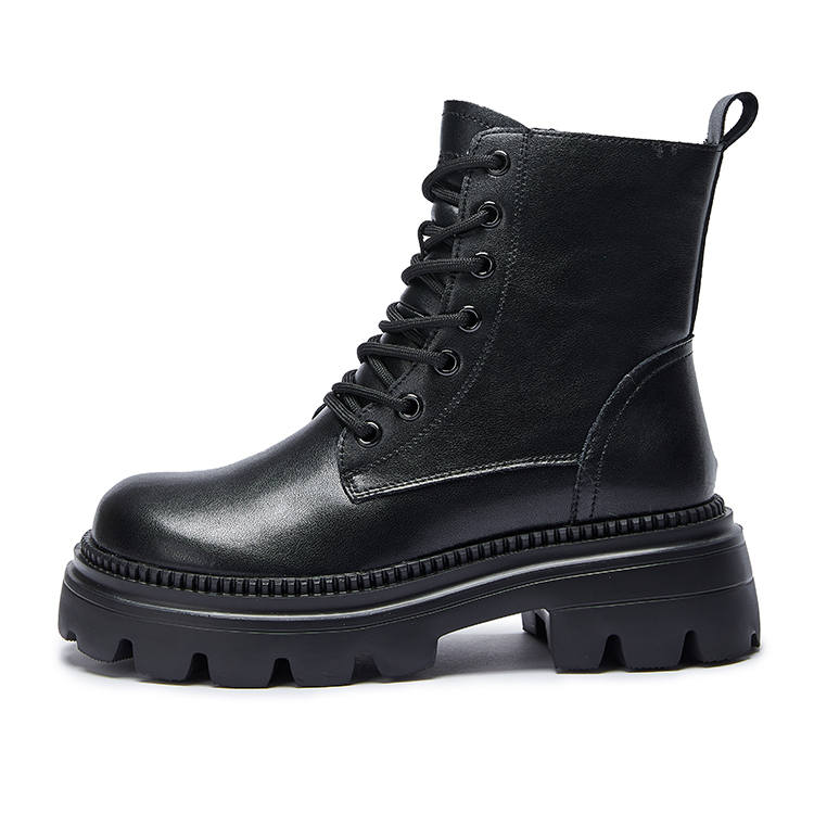 LAORENTOU Short Combat Boots 4.8cm Women's Black