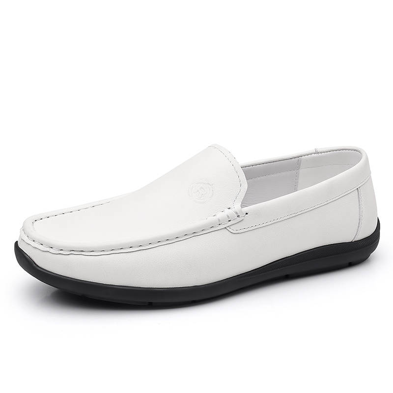 BANGQIAO Casual Leather Shoes Men's Low Top Orange, Black, White