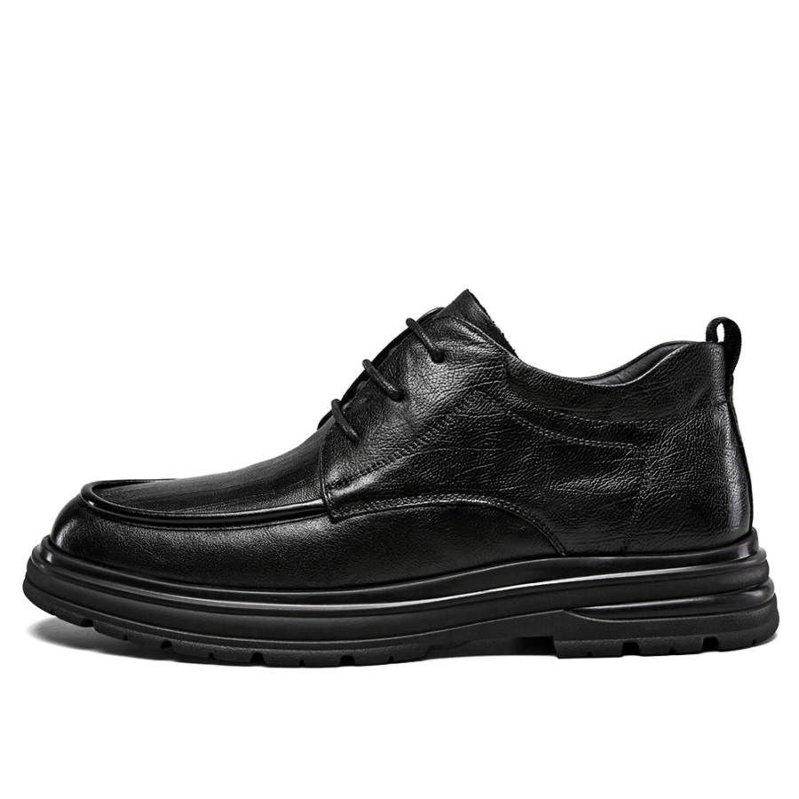 YEARCON Casual Leather Shoes Men's Low Top Brown