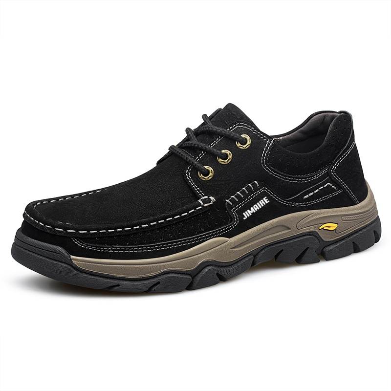 JINMAIWANG Top Grain Cow Leather Low top Casual Shoes Men's
