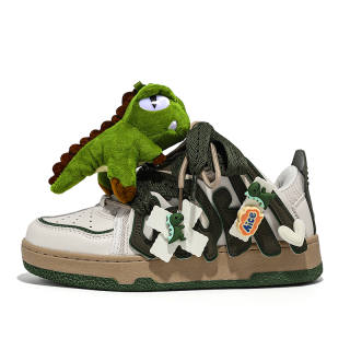 A&M Doll Collection Puffy Shoes Height Increasing Low top Skateboard Shoes Unisex