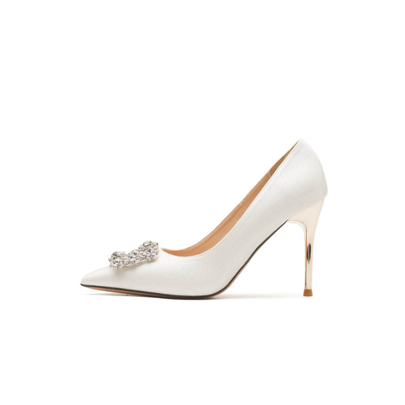 ZUOMILUO Silk Slim Heel High Heels Women's
