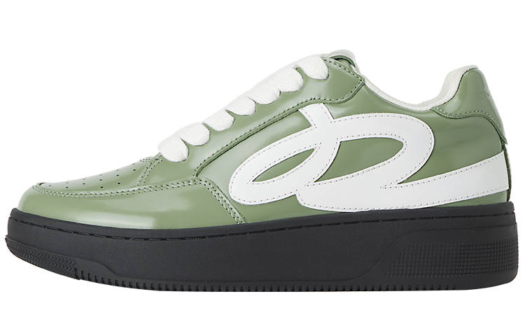 GOOD BAI Cow Split Leather Low top Skateboard Shoes Unisex Army Green