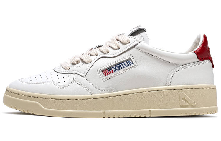 AUTRY AUTRY Medalist Leather Low 'White Red' Women's
