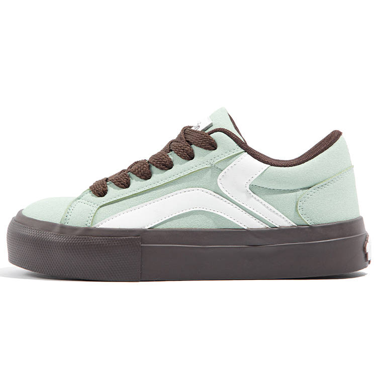 TUOPIN Pai Shoes Mint Chocolate, Coco Chanel Outfit Synthetic Leather Slip Resistant Support Low top Skateboard Shoes