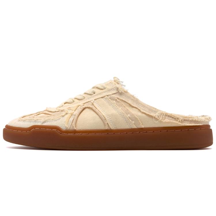FOOT INDUSTRY Closed Toe Slippers Unisex Pearl White