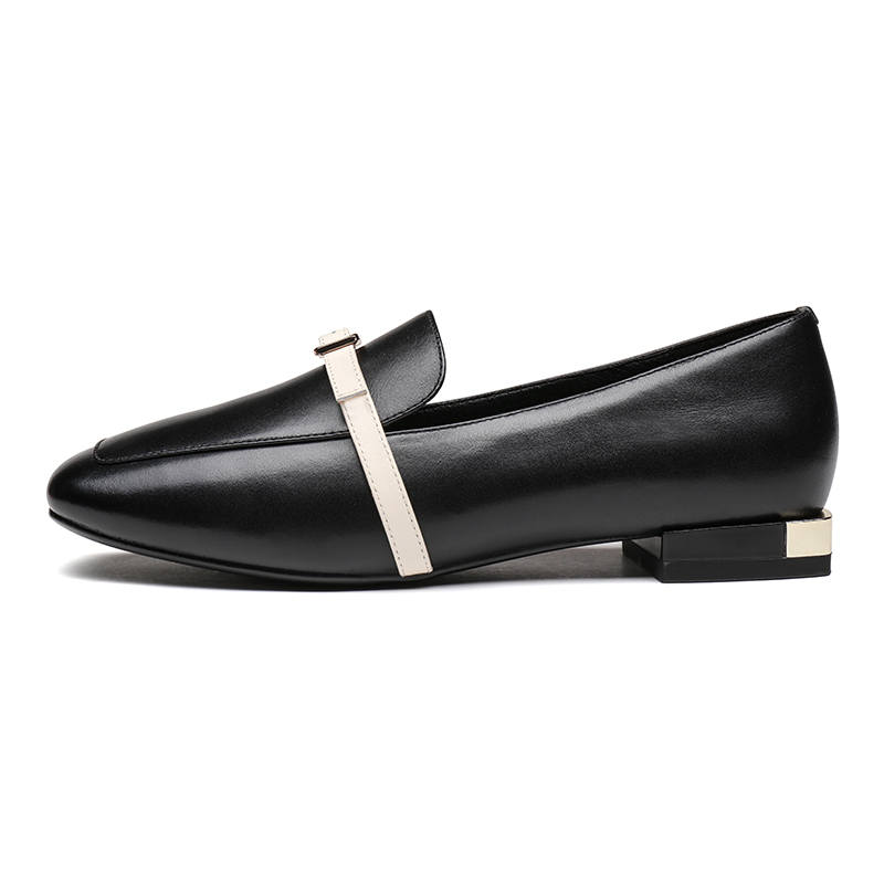 RED DRAGONFLY Cow Leather Loafers Women's Black