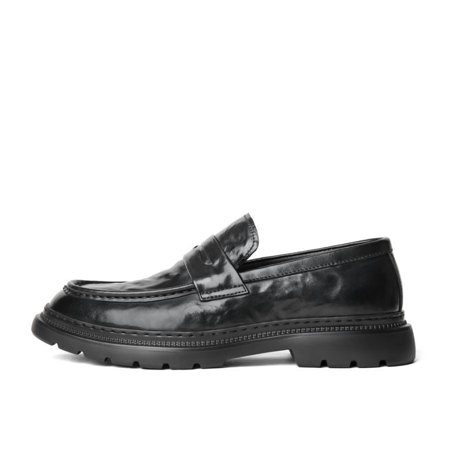 BELLE Casual Leather Shoes Men's Low Top Black