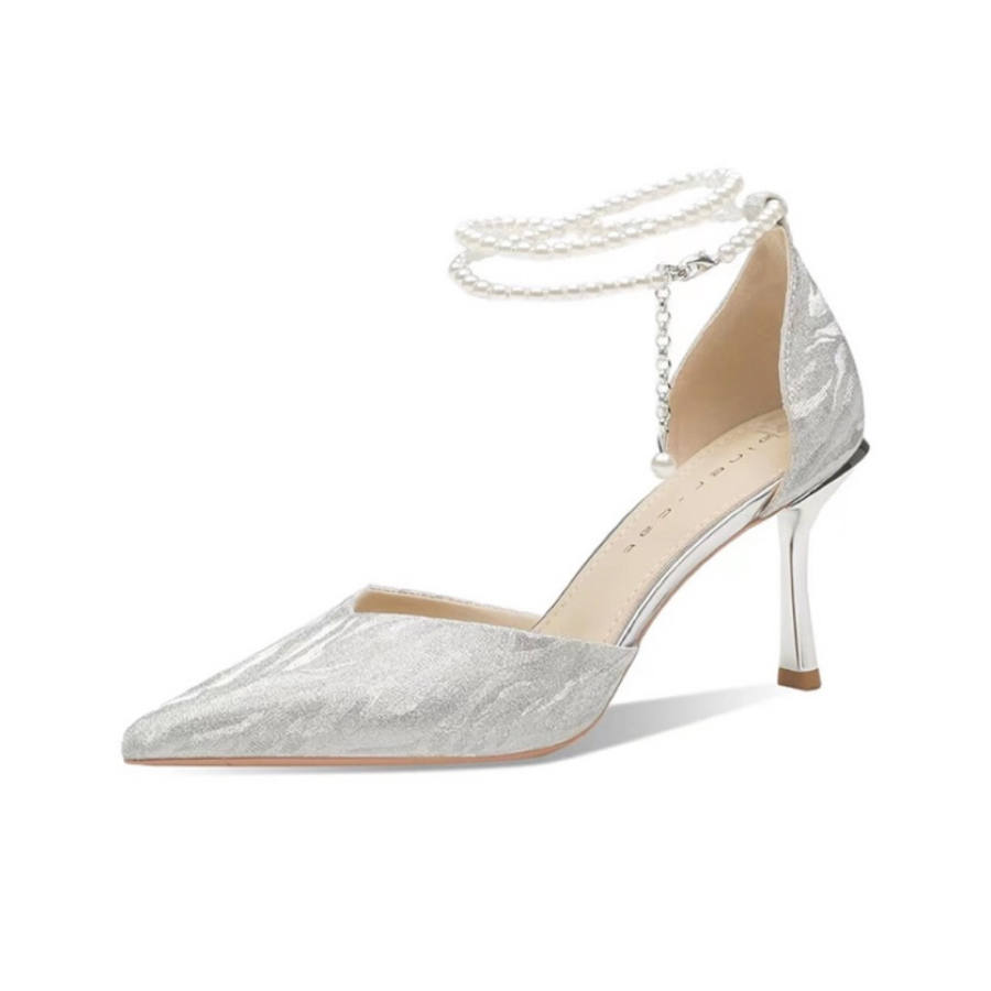 RoseDoris RoseDoris Slim Heel High Heels 8cm Women's Silver